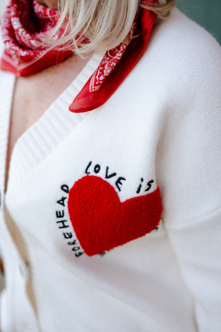 CLAUDIA GILET ECRU HEART
