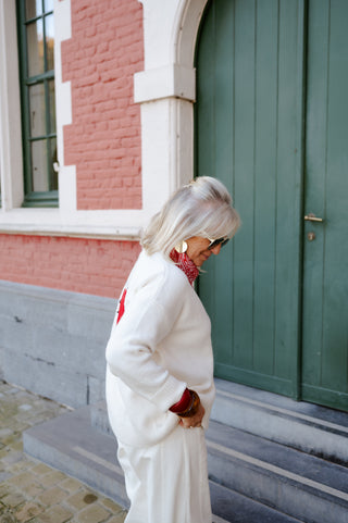 CLAUDIA GILET ECRU HEART