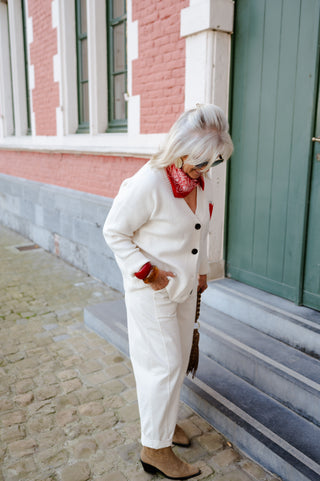 CLAUDIA GILET ECRU HEART