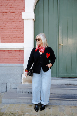 CLAUDIA GILET BLACK HEART