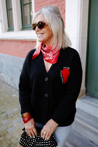 CLAUDIA GILET BLACK HEART