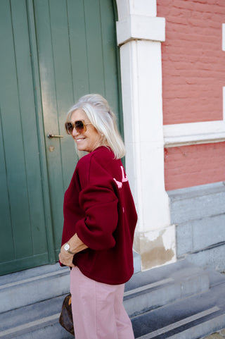 BILLIE SWEATER BURGUNDY 'SALUT'