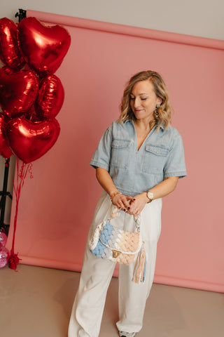 SAAR CROPPED JEANS HEMD