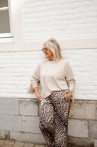 POLLY SWEATER FRINGE BEIGE