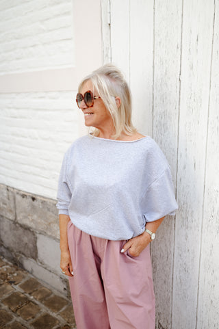 OTIS OFF SHOULDER SWEATER GREY