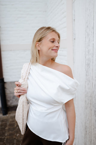 KENDALL OFF SHOULDER BLOUSE WHITE
