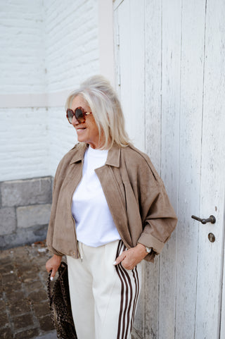 CORA SUEDE JACKET BEIGE