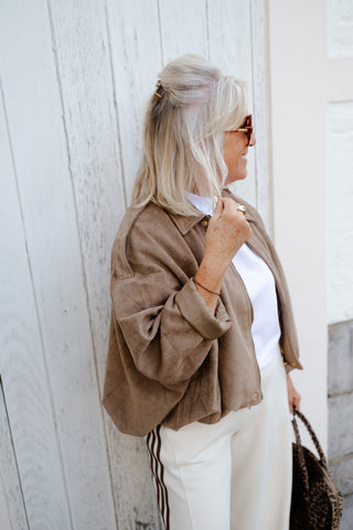 CORA SUEDE JACKET BEIGE