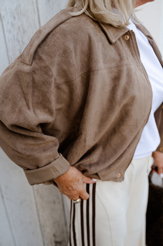 CORA SUEDE JACKET BEIGE