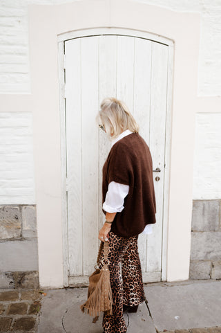 TESS V-KNIT BROWN