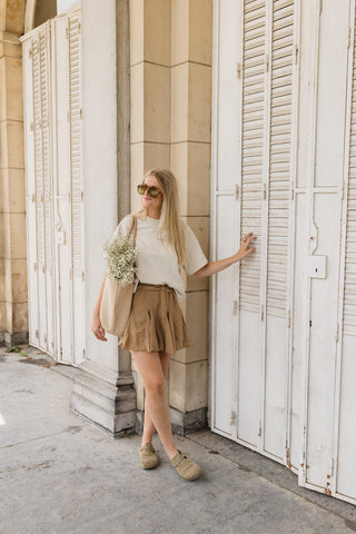 IRIS MINI SKIRT CAMEL