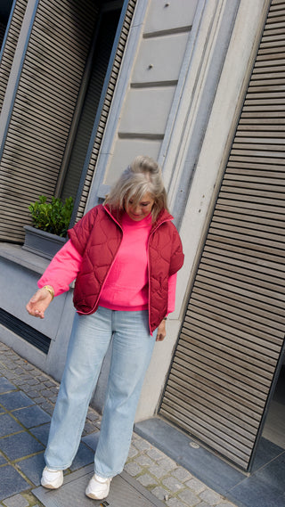 PIPER JACKET BURGUNDY/NEON PINK