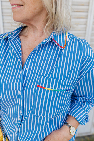 ANDY RAINBOW BLOUSE BLUE