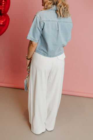 TESS WHITE TROUSERS