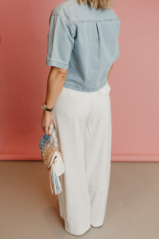 TESS WHITE TROUSERS