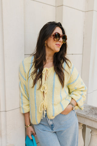 MAYA STRIPED JUMPER YELLOW