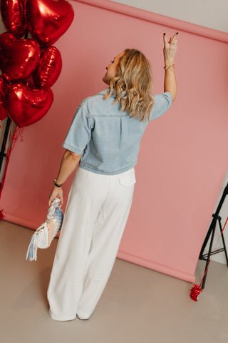 TESS WHITE TROUSERS