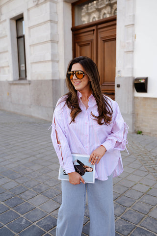 NORA BLOUSE PINK / BLUE