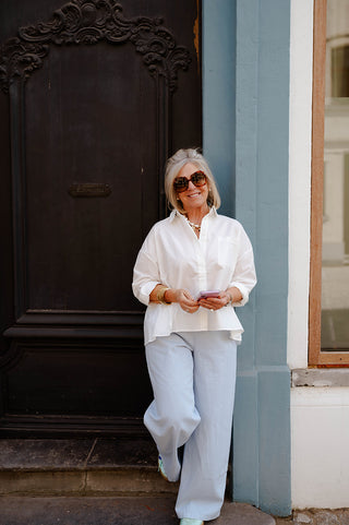 LOLA TROUSERS STRIPES BLUE