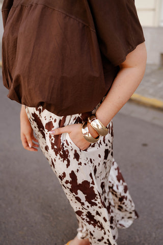 BEA CROPPED T-SHIRT BROWN