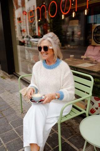 RENEE MOHAIR SWEATER WHITE