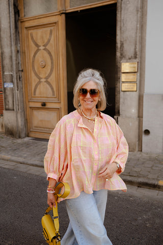 COCO BLOUSE PINK / YELLOW