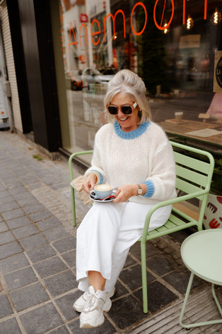 RENEE MOHAIR SWEATER WHITE