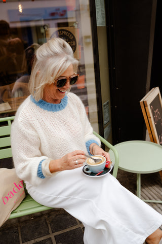 RENEE MOHAIR SWEATER WHITE
