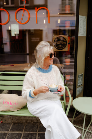 RENEE MOHAIR SWEATER WHITE