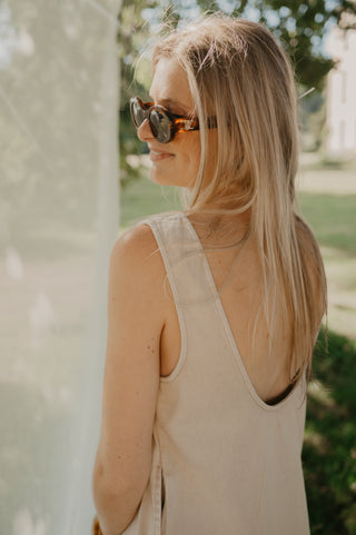 ELIZA JEANS DRESS BEIGE