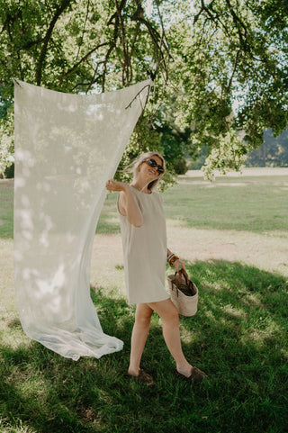 ELIZA JEANS DRESS BEIGE
