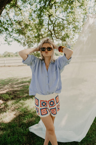 ADA LINEN HEMD BLUE