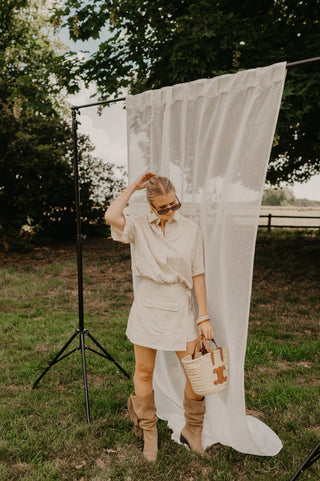 LUNA SKIRT FLOWERS BEIGE