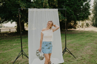 ROMY JEANS SKIRT SEQUINS