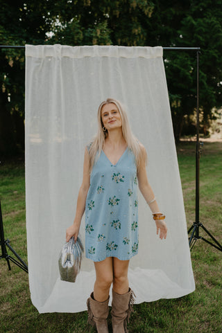 ROMY JEANS DRESS SEQUINS