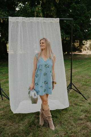 ROMY JEANS DRESS SEQUINS