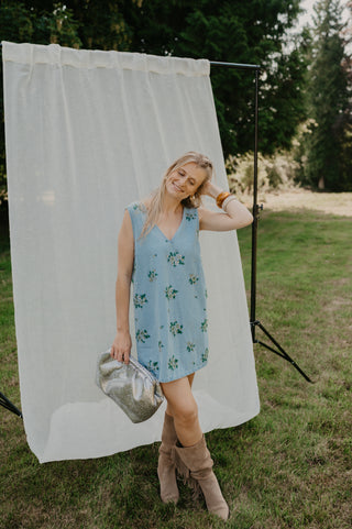 ROMY JEANS DRESS SEQUINS