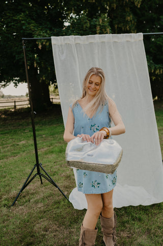 ROMY JEANS DRESS SEQUINS