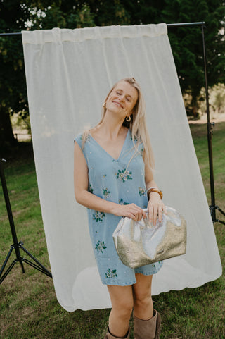 ROMY JEANS DRESS SEQUINS