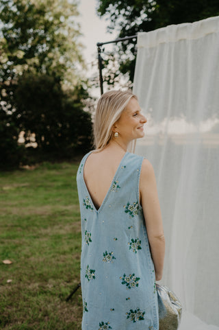 ROMY JEANS DRESS SEQUINS