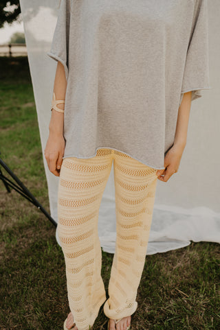 KAIA CROCHET TROUSERS YELLOW