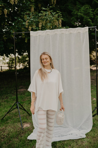 KAIA CROCHET TROUSERS WHITE