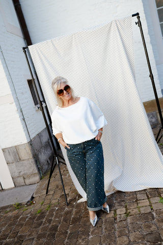 OTIS OFF SHOULDER SWEATER WHITE