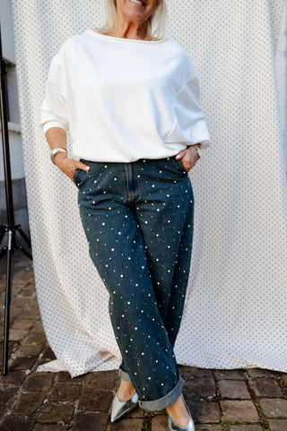OTIS OFF SHOULDER SWEATER WHITE