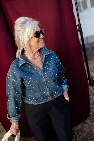 LULU JACKET JEANS STUDS
