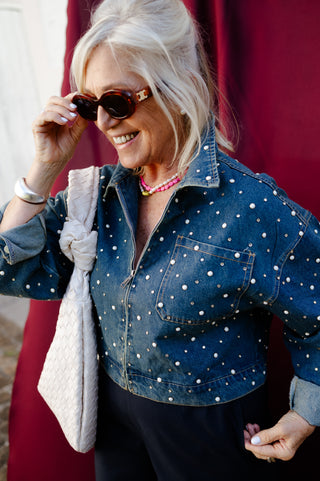 LULU JACKET JEANS STUDS