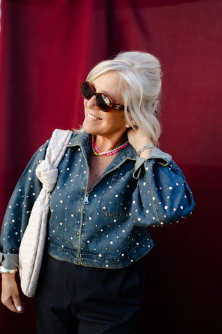 LULU JACKET JEANS STUDS