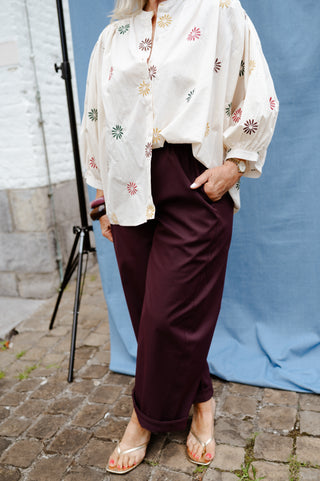 ALEX TROUSERS BURGUNDY
