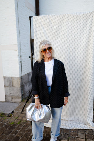 DEAN SEQUIN BLAZER NAVY