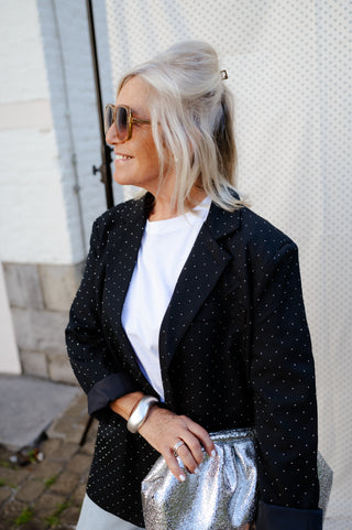 DEAN SEQUIN BLAZER NAVY